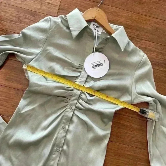 Princess Polly NWT Luka Mini Dress Green Women’s Size 2 Club Bodycon - Picture 2 of 12